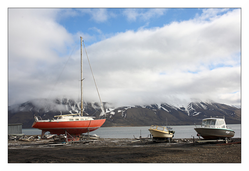 En cale sèche - Port de plaisance de Longyearbyen